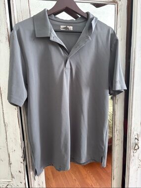 Men's Short-Sleeve Gray Polo - Lightweight Everyday Tee